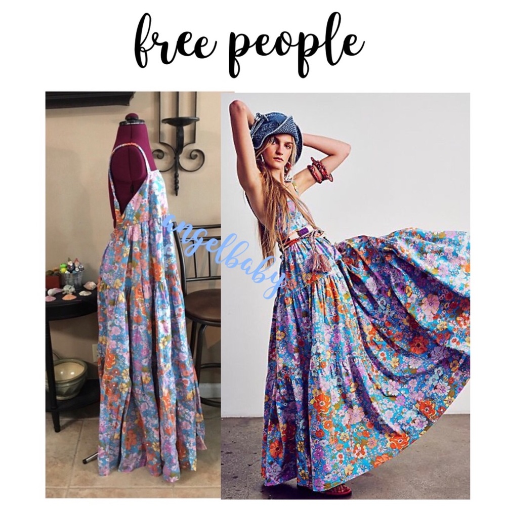 Free People Park Slope Maxi Dress in Bluebell Combo! - Picture 11 of 16